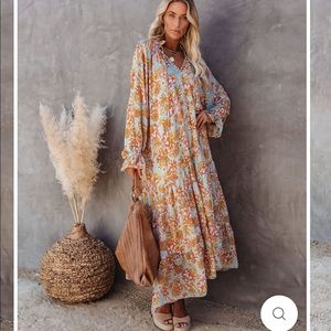 Vici Southerland Floral Boho Maxi Dress